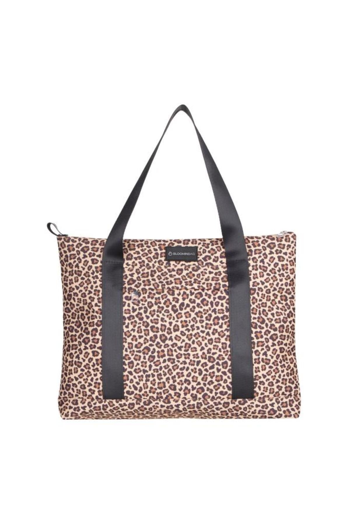 Bloominbag-Earthy Leopard Omuz çantası / Tote Bag-1-Milagron.com
