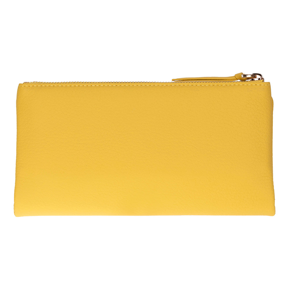 Élia Butter Yellow Large Deri Kadın Cüzdan & Clutch