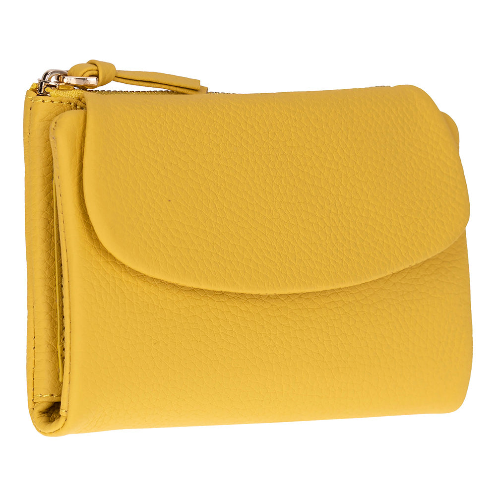 Élia Butter Yellow Medium Deri Kadın Cüzdan & Clutch
