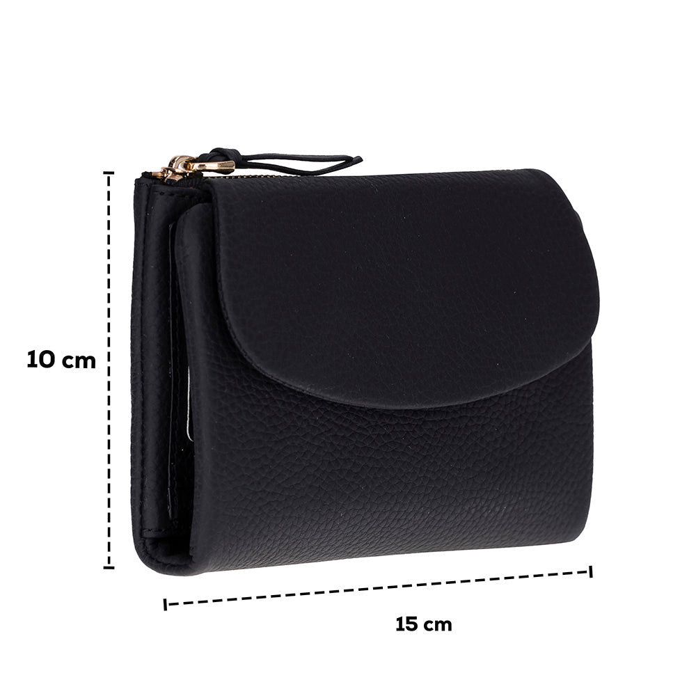 Élia Noir Black Medium Deri Kadın Cüzdan & Clutch