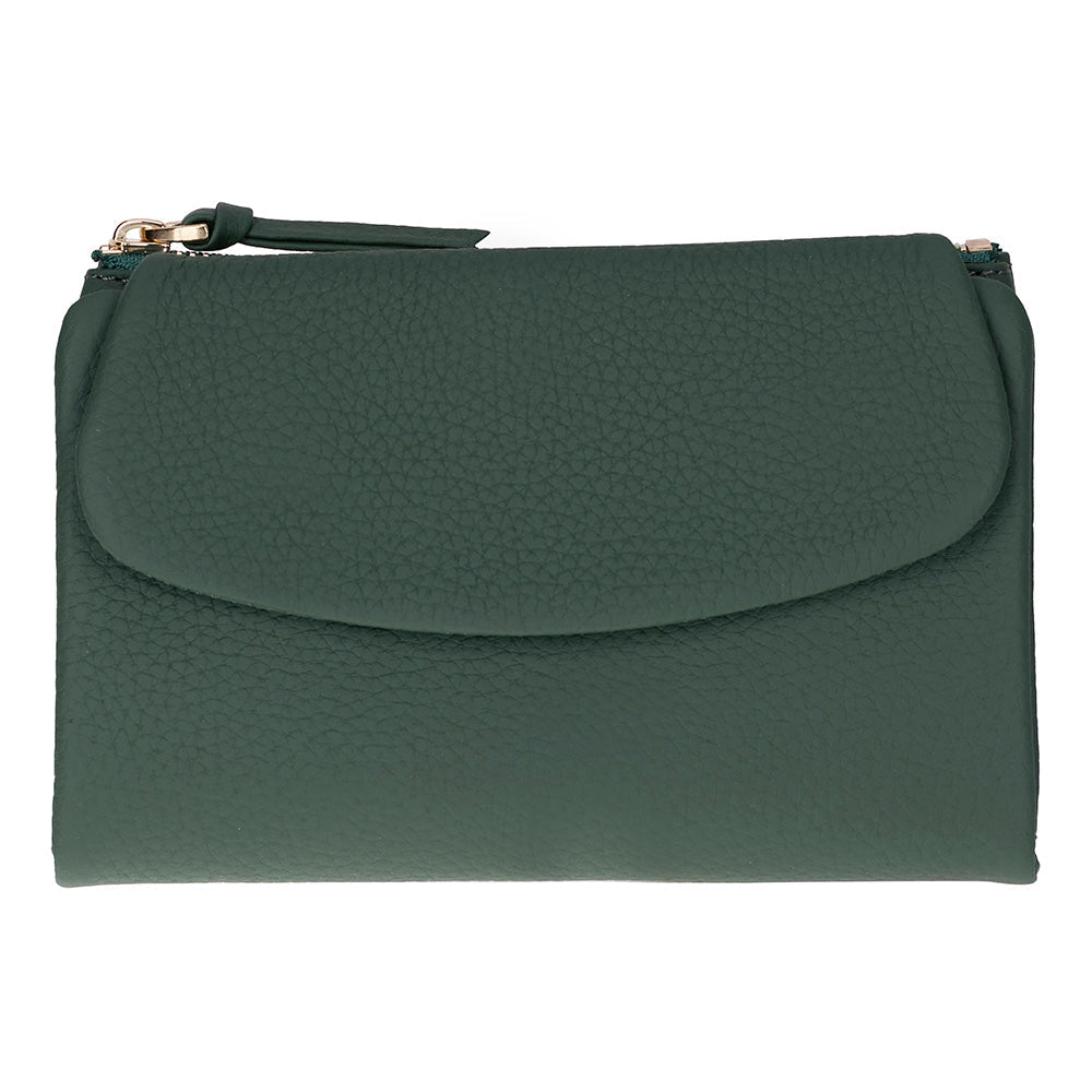 Élia Soft Olive Medium Deri Kadın Cüzdan & Clutch