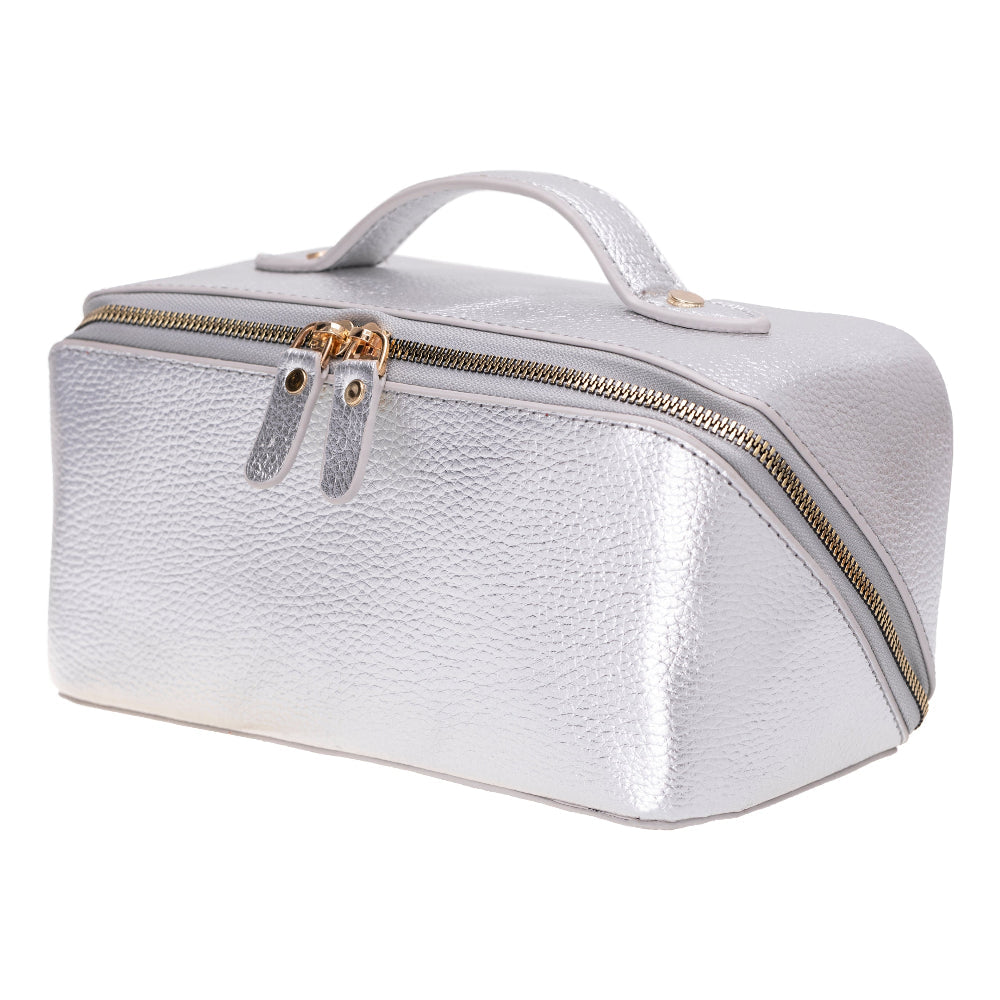 Bloominbag-Ella Terra Silver Deri Makyaj çantası-5-Milagron.com