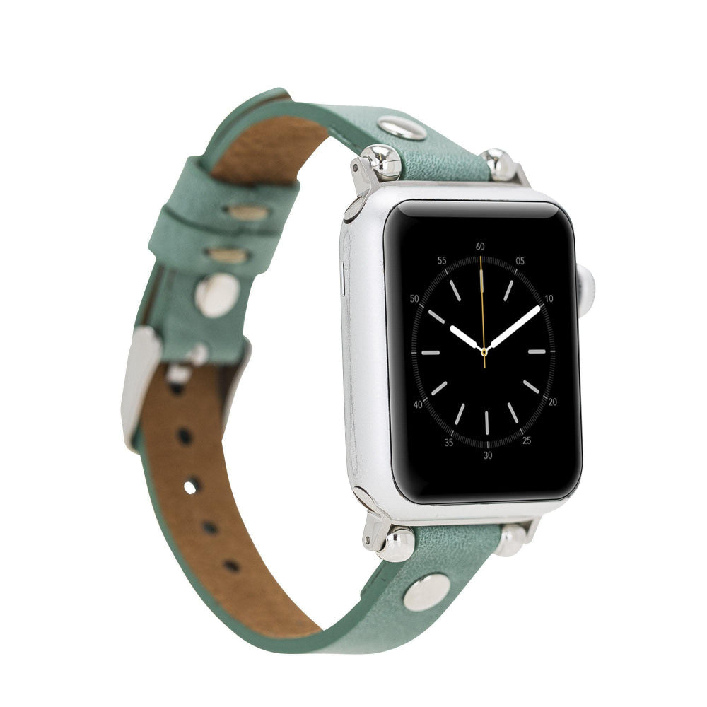 Ferro Apple Watch Leather Band With Silver Trok