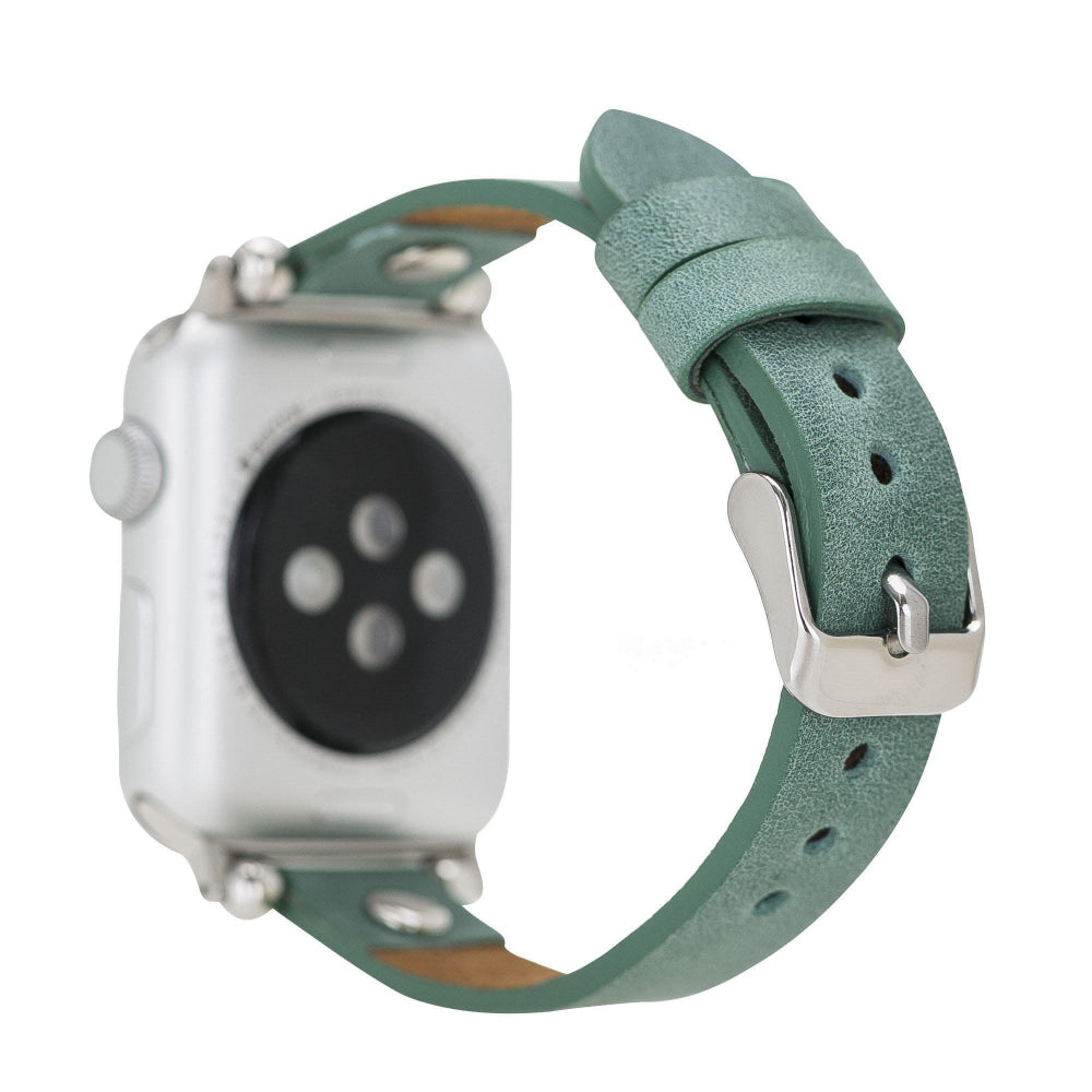 Ferro Apple Watch Leather Band With Silver Trok