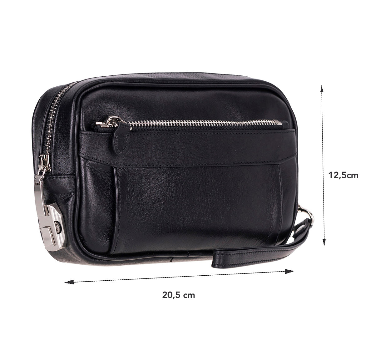 Forge Wrist Obsidian Black Luxe Hakiki Deri Unisex Kilitli Clutch