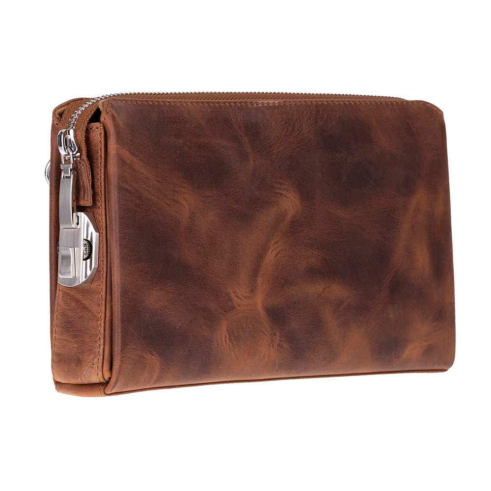 Forte Wrist Heritage Saddle Unisex Kilitli Clutch Çanta