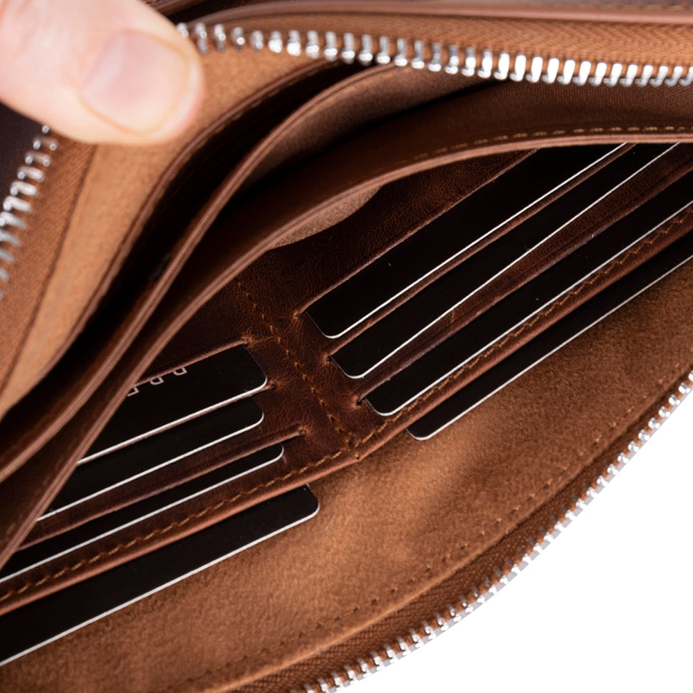 Forte Wrist Heritage Saddle Unisex Kilitli Clutch Çanta