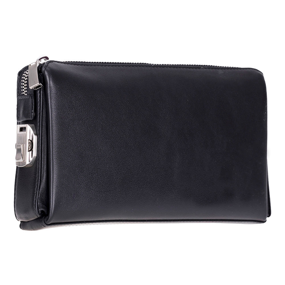 Forte Wrist Onyx Black Unisex Kilitli Clutch Çanta