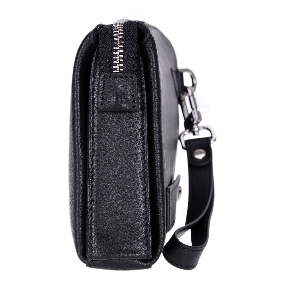 Forte Wrist Onyx Black Unisex Kilitli Clutch Çanta