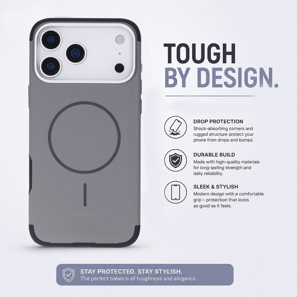 Halo Cloud Gray Magsafe Matte Iphone 17 Pro Max(6.9") Kılıfı