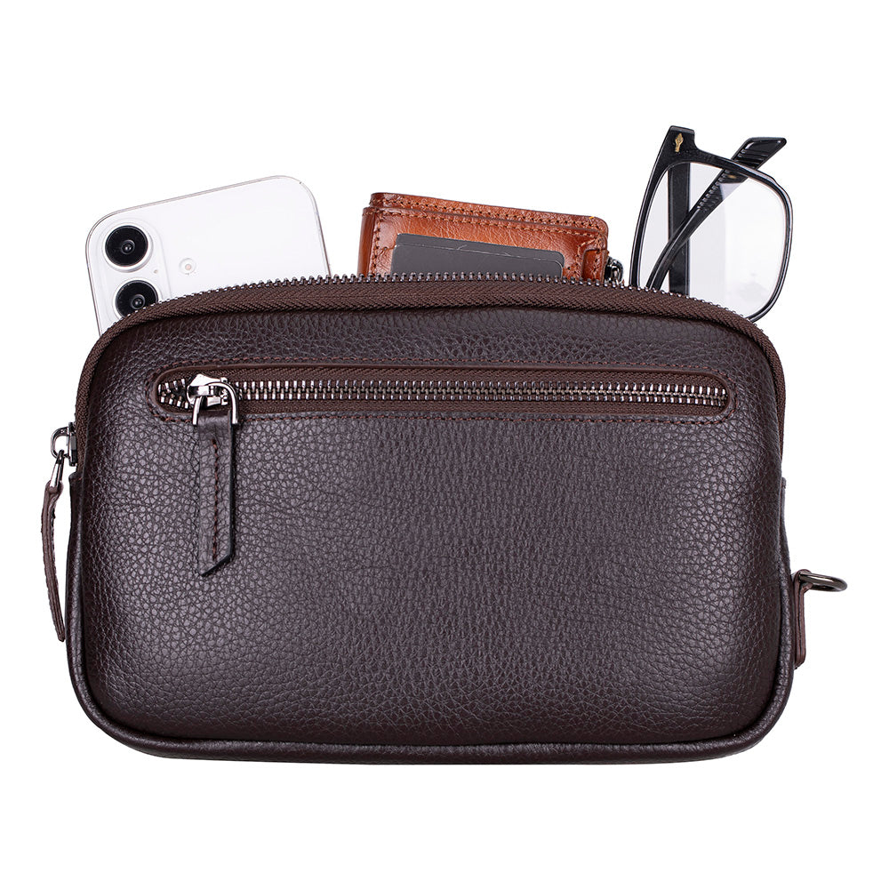 Majeste Nude Buff Brown Curated Deri Clutch Bag