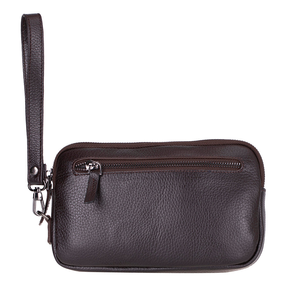 Majeste Nude Buff Brown Curated Deri Clutch Bag