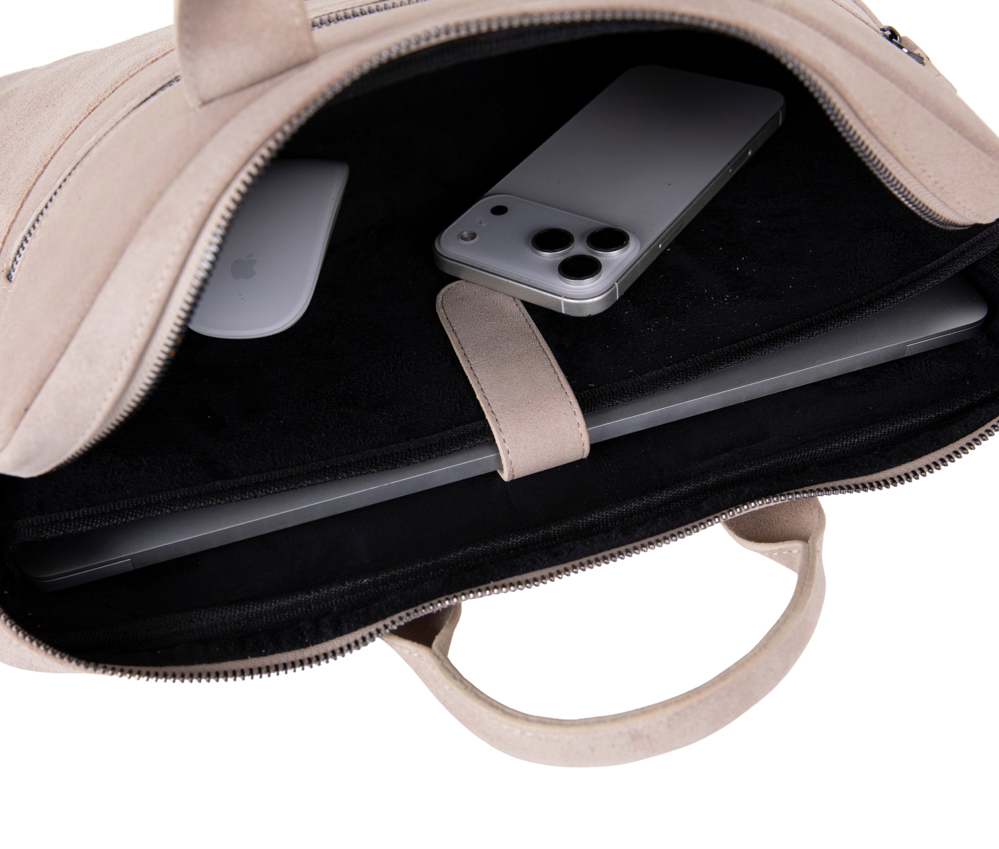 Mist Still Hakiki Süet Deri 15-16 Inç Macbook/Laptop Çantası