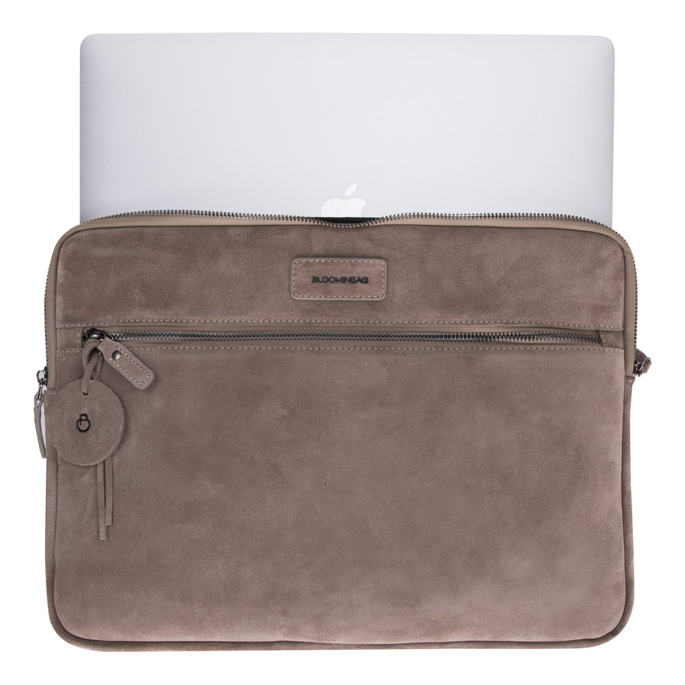 Mist Still Hakiki Süet Deri 15-16 Inç Macbook/Laptop Kılıfı