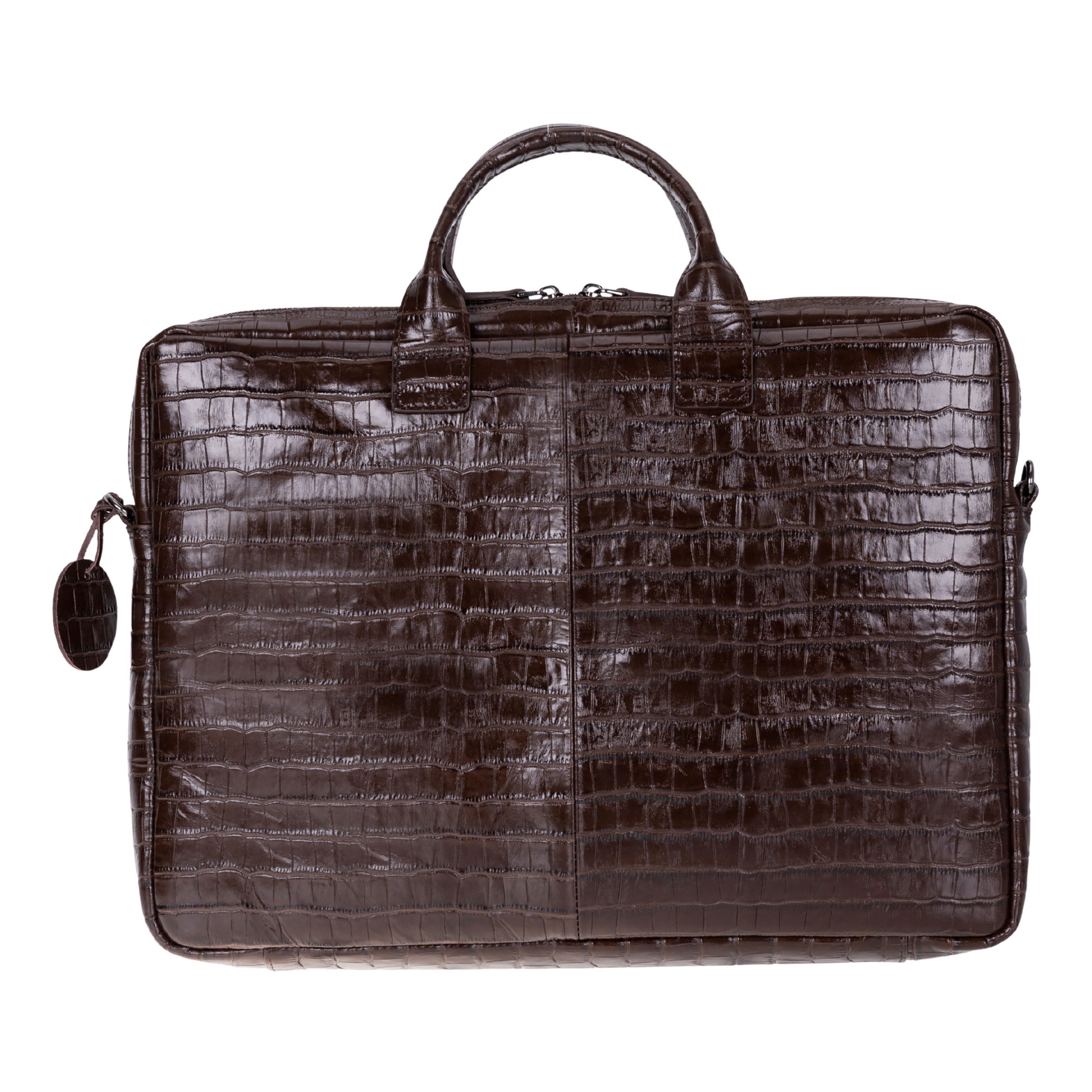 Mocha Croco Hakiki Deri 15-16 Inç Macbook/Laptop Çantası