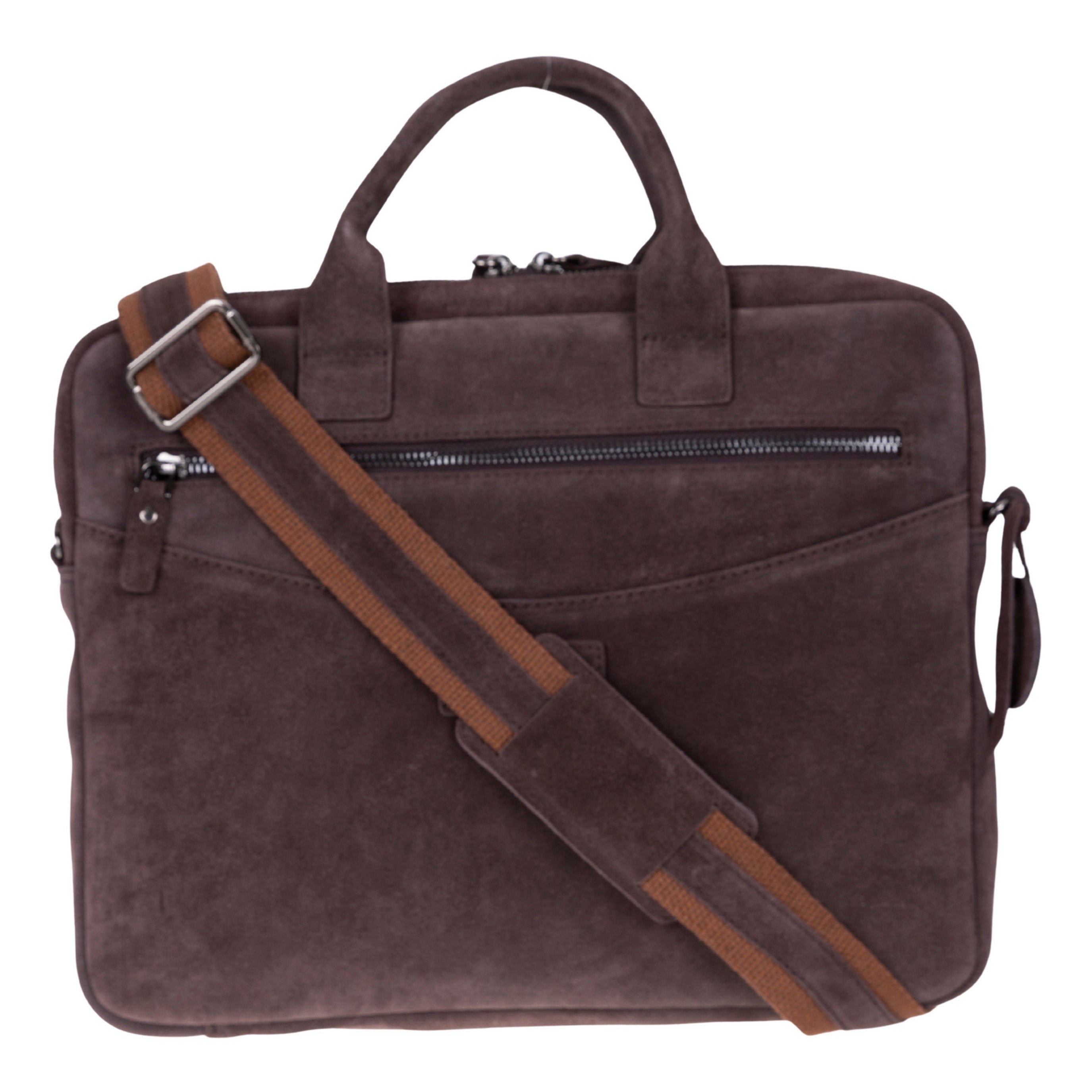 Mocha Still Hakiki Süet Deri 13-14 Inç Macbook/Laptop Çantası