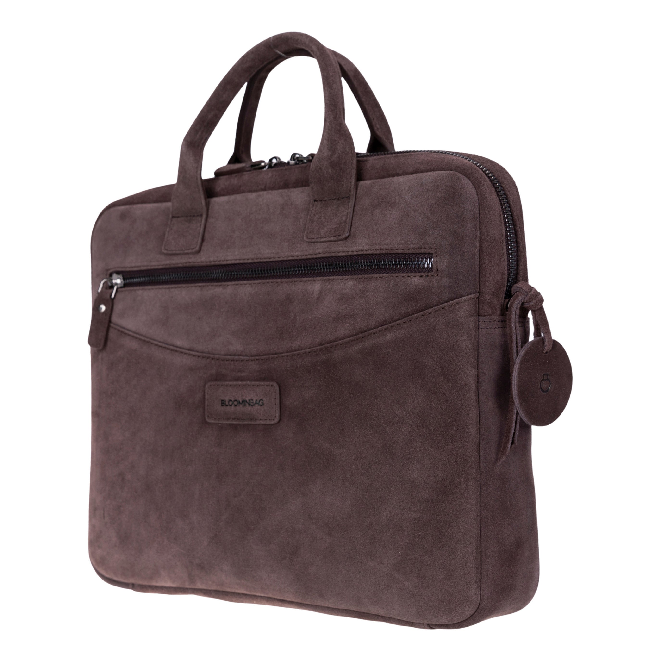 Mocha Still Hakiki Süet Deri 13-14 Inç Macbook/Laptop Çantası