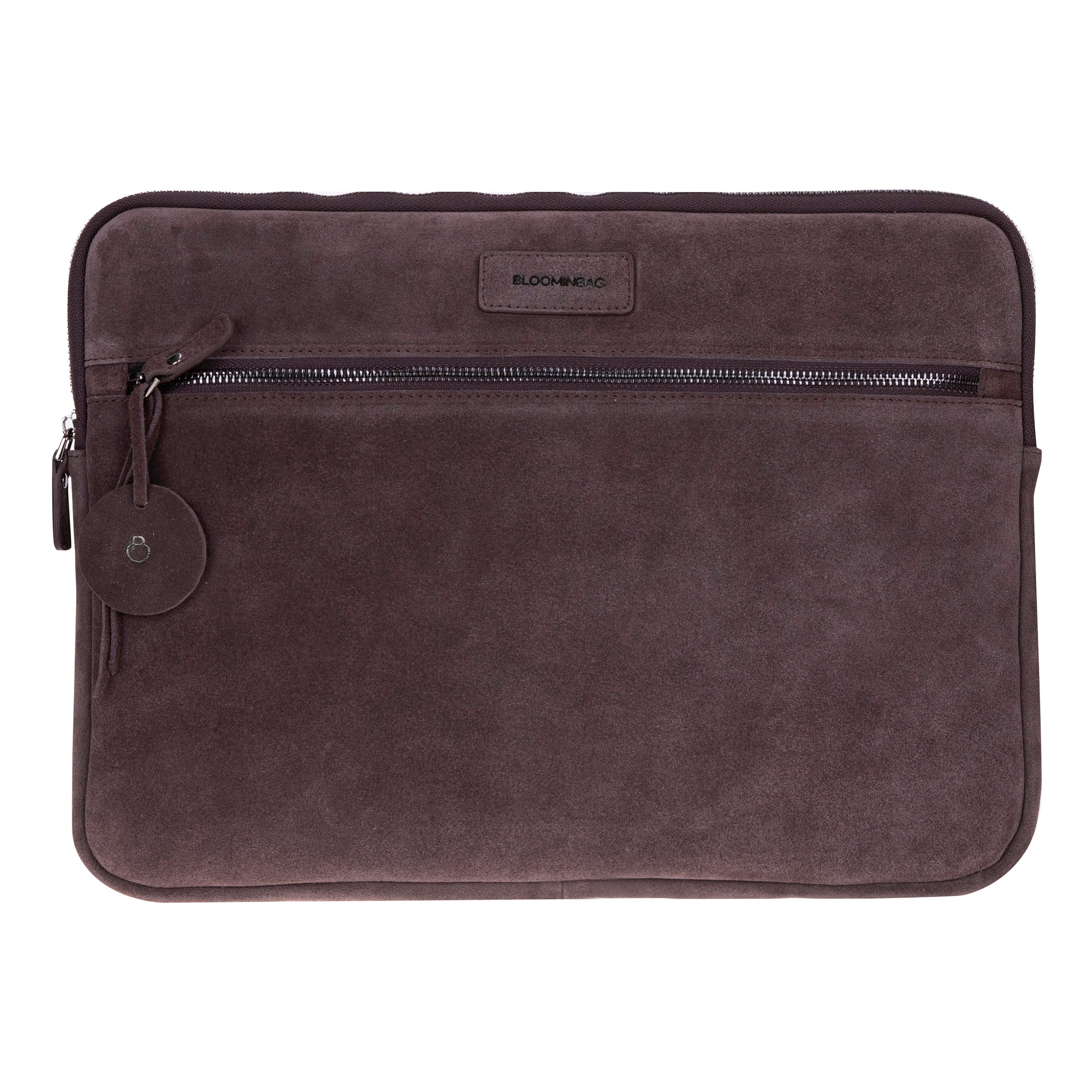 Mocha Still Hakiki Süet Deri 13-14 Inç Macbook/Laptop Kılıfı