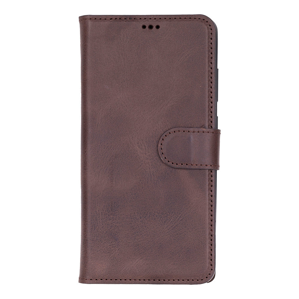 Monte Deep Brown Samsung Galaxy S26 Ultra (6.9") Hakiki Deri Çıkarılabilir Cüzdanlı Telefon Kılıfı