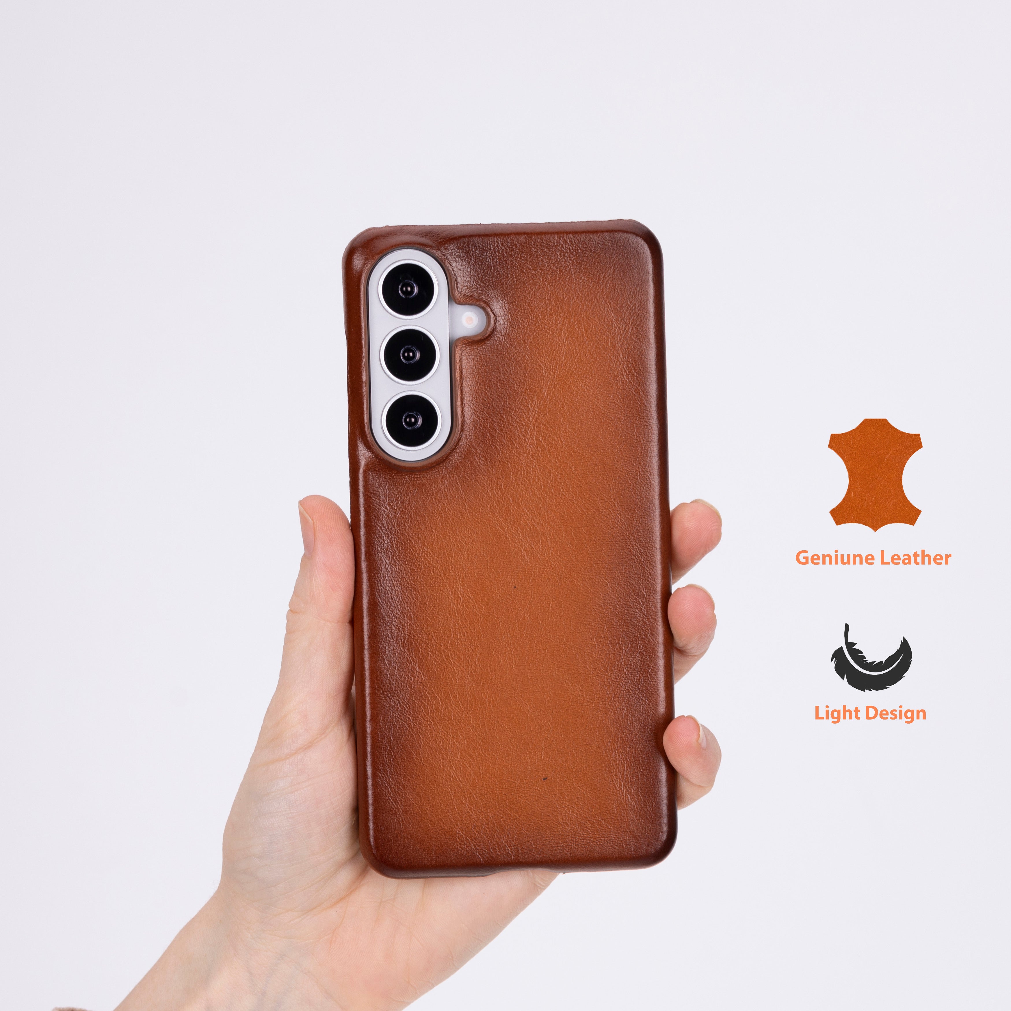 Monte Siena Tan Deri Telefon Kılıfı Samsung Galaxy S26 Plus (6.7") | Ultra İnce Premium Leather Case