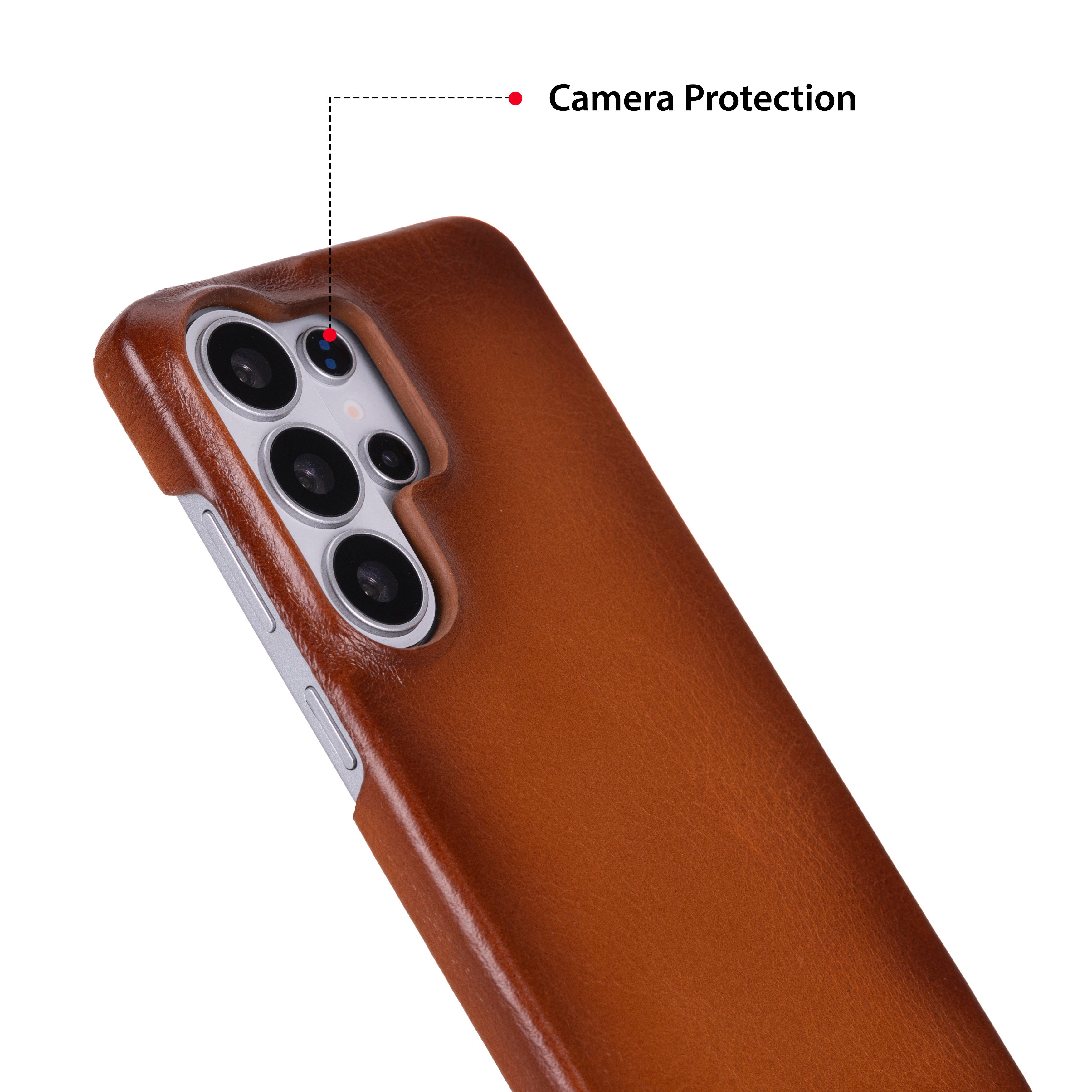 Monte Siena Tan Deri Telefon Kılıfı Samsung Galaxy S26 Ultra (6.9") | Ultra İnce Premium Leather Case