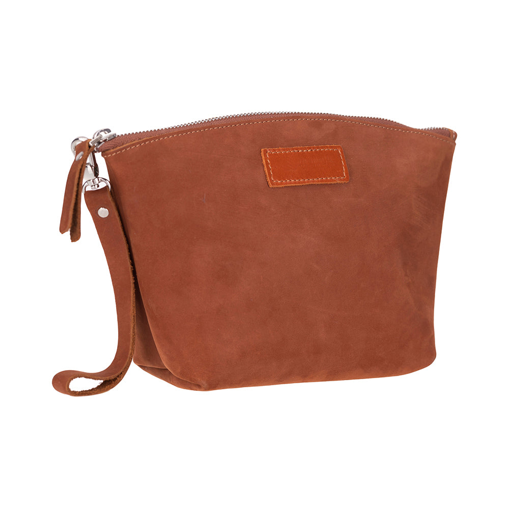 Bloominbag-Muted Chestnut – Deri Makyaj çantası-1-Milagron.com