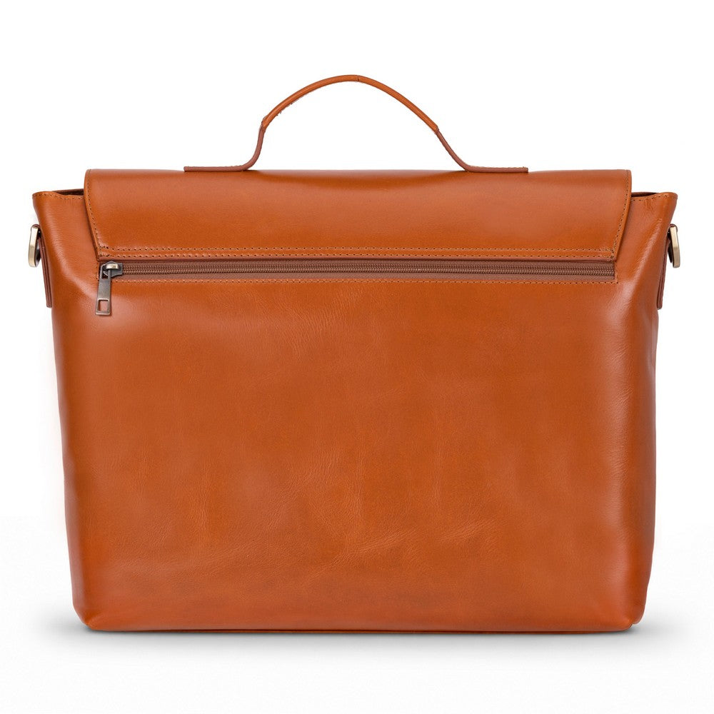 Rivoli Cognac Tan Hakiki Deri 15–16 Inç Laptop Ve Evrak Çantası