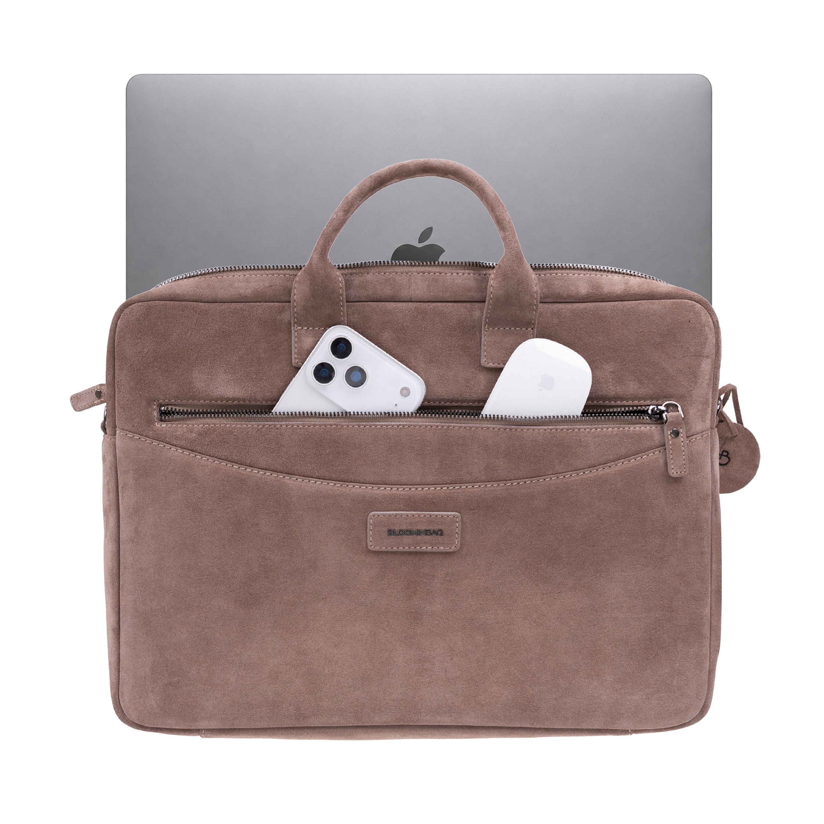 Sand Still Hakiki Süet Deri 13-14 Inç Macbook/Laptop Çantası