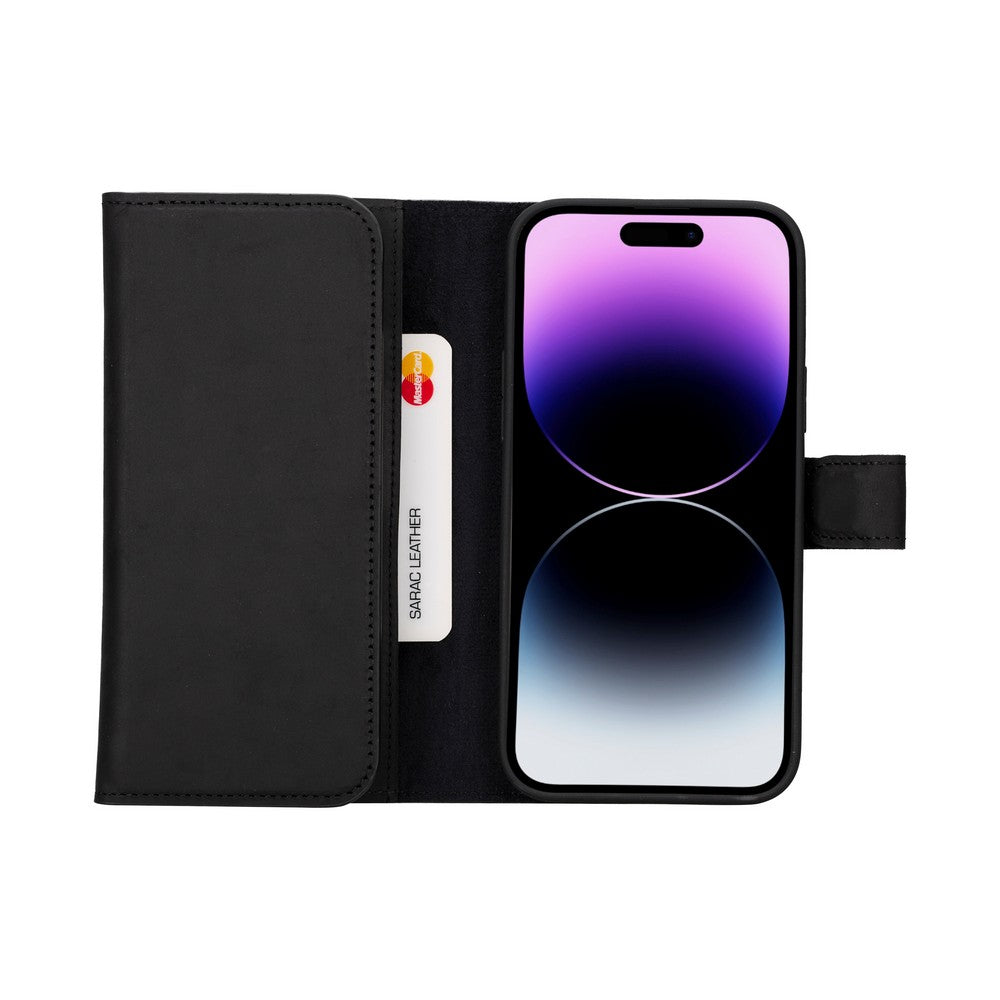 Santa Iphone 15 Pro Leather Detachable Wallet Case