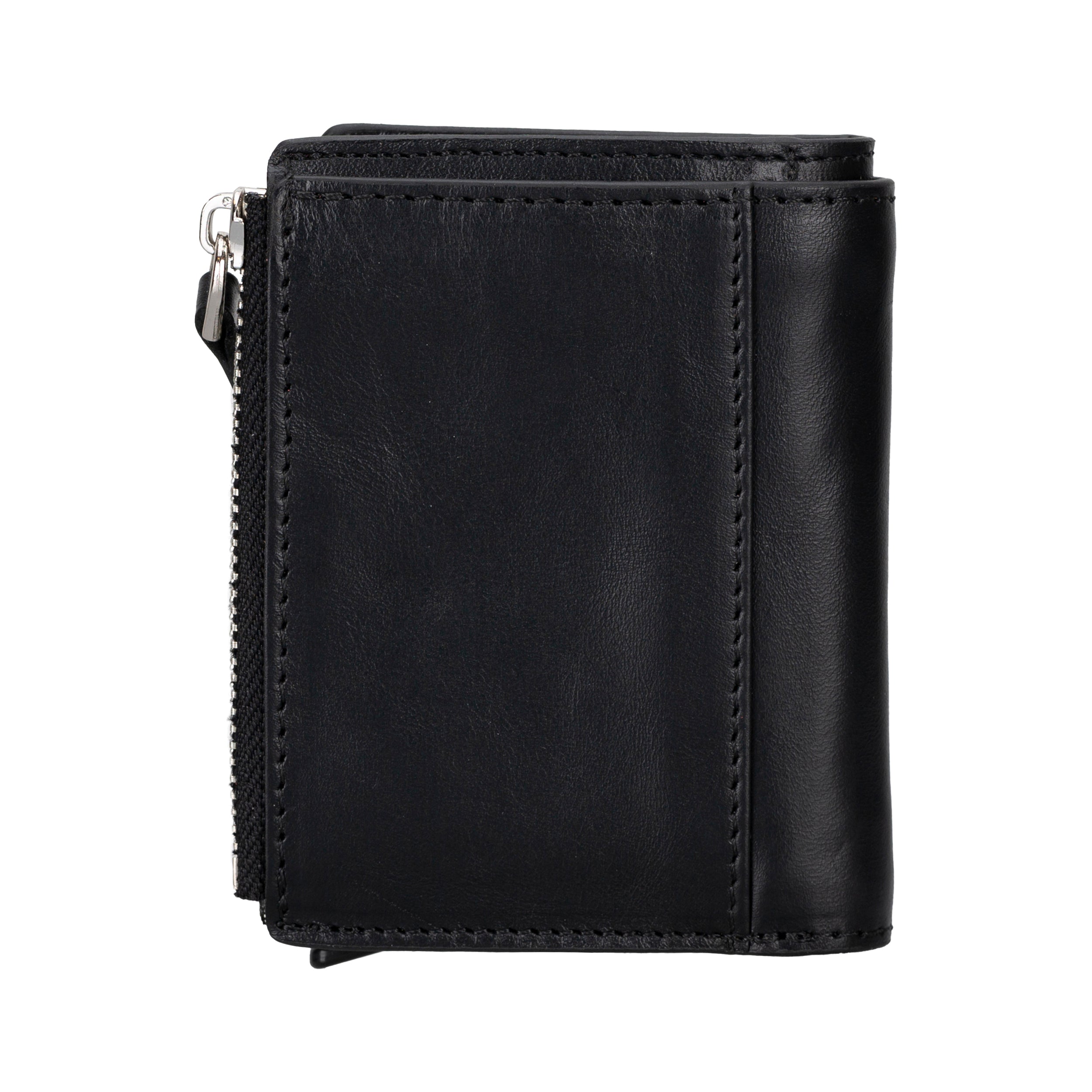 Siena Noir Black Mekanizmalı Deri Cüzdan & Kartlık (Rfid Korumalı)