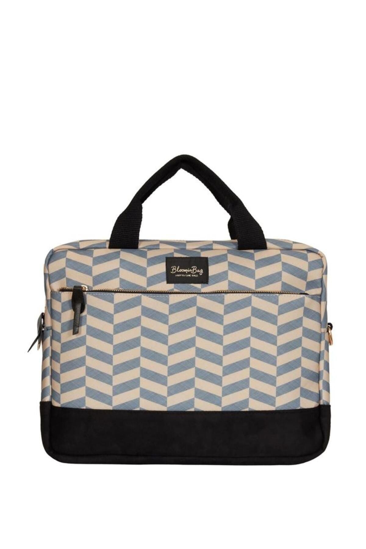 Bloominbag-Smokey Chevron 13 14 Inç Laptop / Mac Book çantası-2-Milagron.com