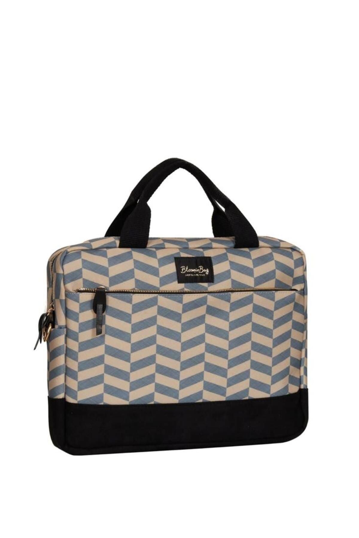 Bloominbag-Smokey Chevron 13 14 Inç Laptop / Mac Book çantası-3-Milagron.com