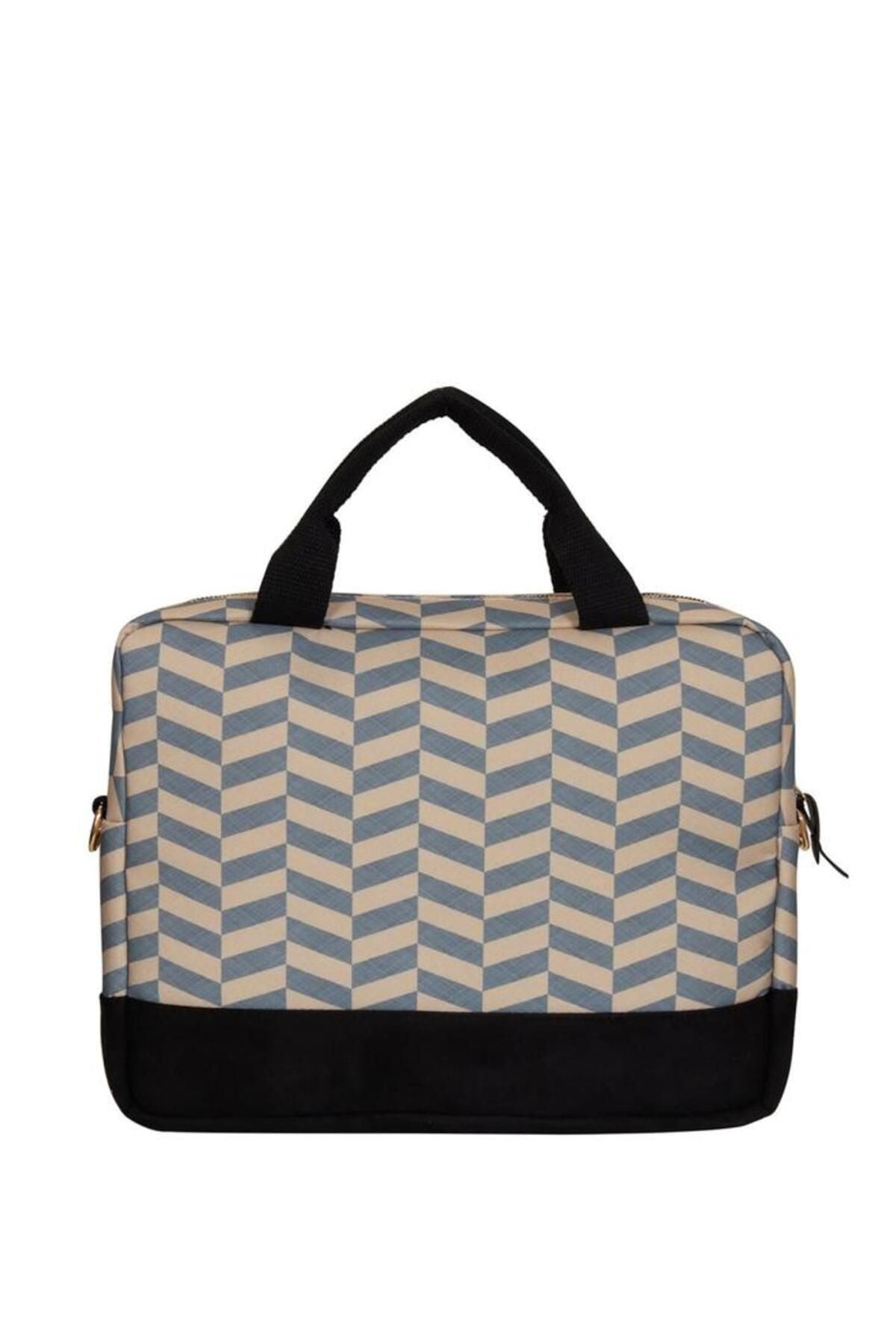 Bloominbag-Smokey Chevron 13 14 Inç Laptop / Mac Book çantası-4-Milagron.com