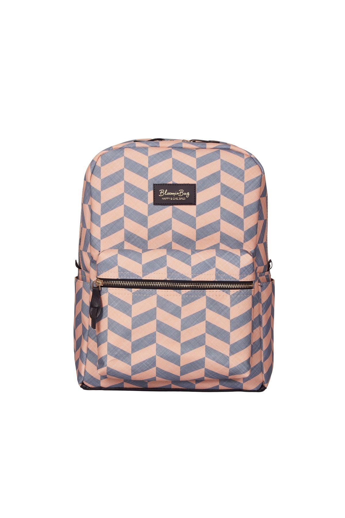 Bloominbag-Smokey Chevron 13 14 Inç Laptop / Macbook Sırt çantası-1-Milagron.com