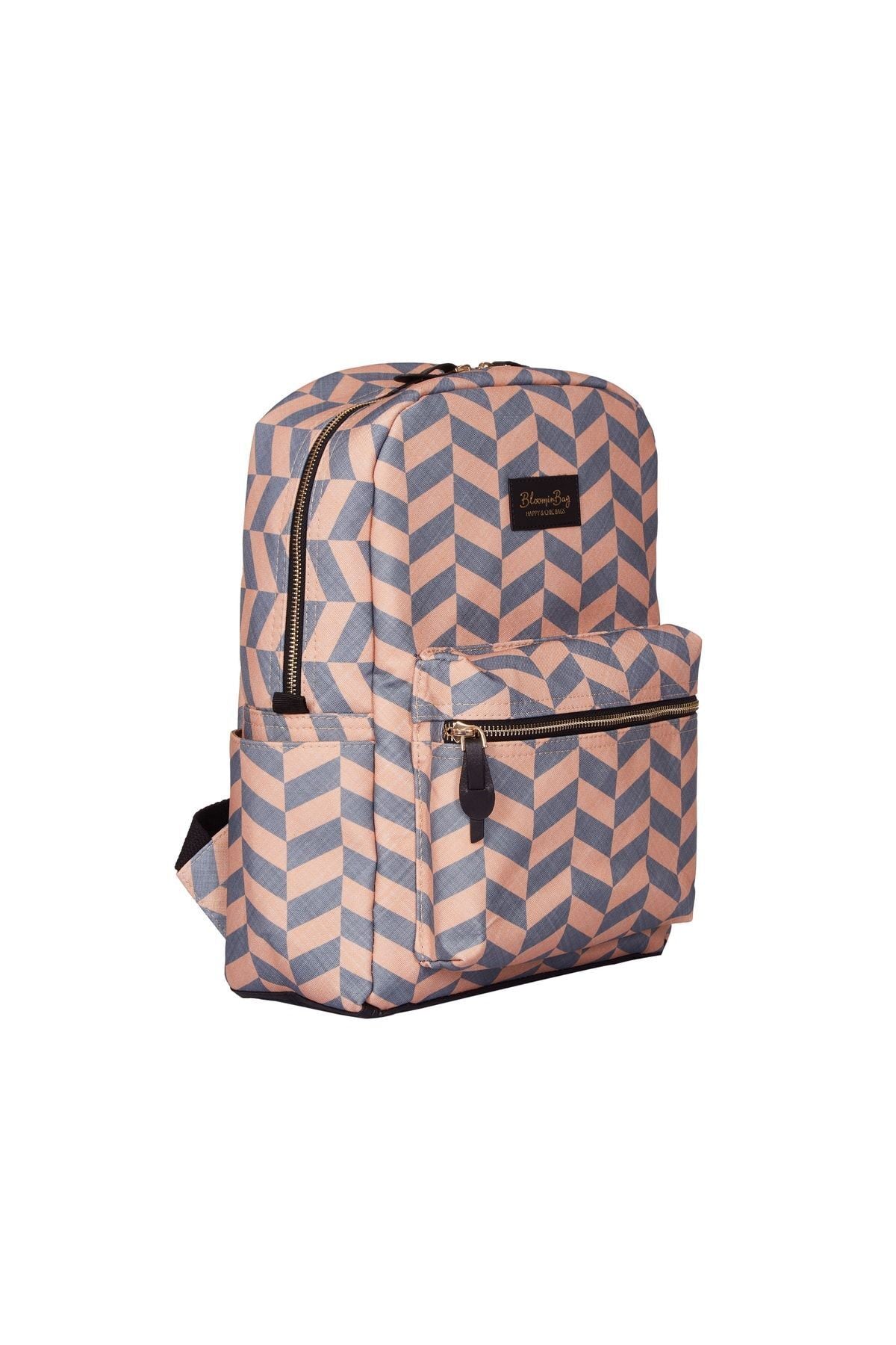 Bloominbag-Smokey Chevron 13 14 Inç Laptop / Macbook Sırt çantası-3-Milagron.com