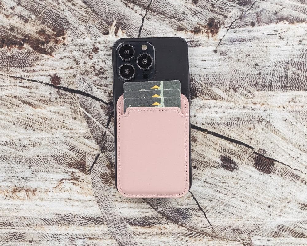 Snapé Dusty Rose Mıknatıslı Deri Telefon Kartlık