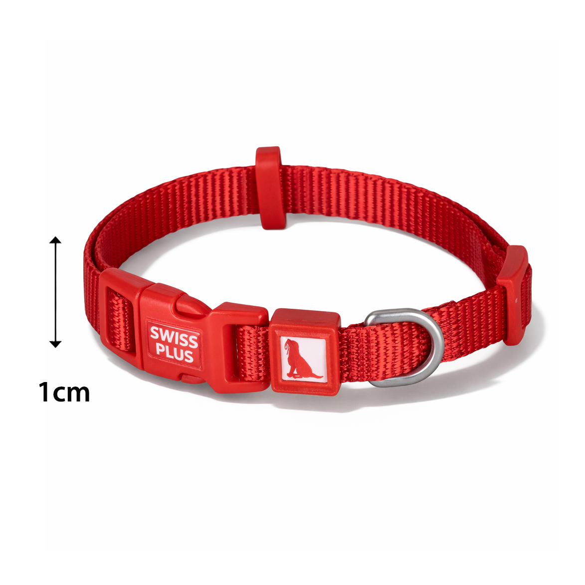 Swissplus Urban Paws Köpek Tasması – Crimson Red | Ayarlanabilir, Dayanıklı, Hafif-10Mm