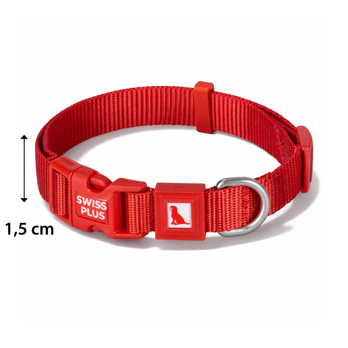 Swissplus Urban Paws Köpek Tasması – Crimson Red | Ayarlanabilir, Dayanıklı, Hafif-15Mm