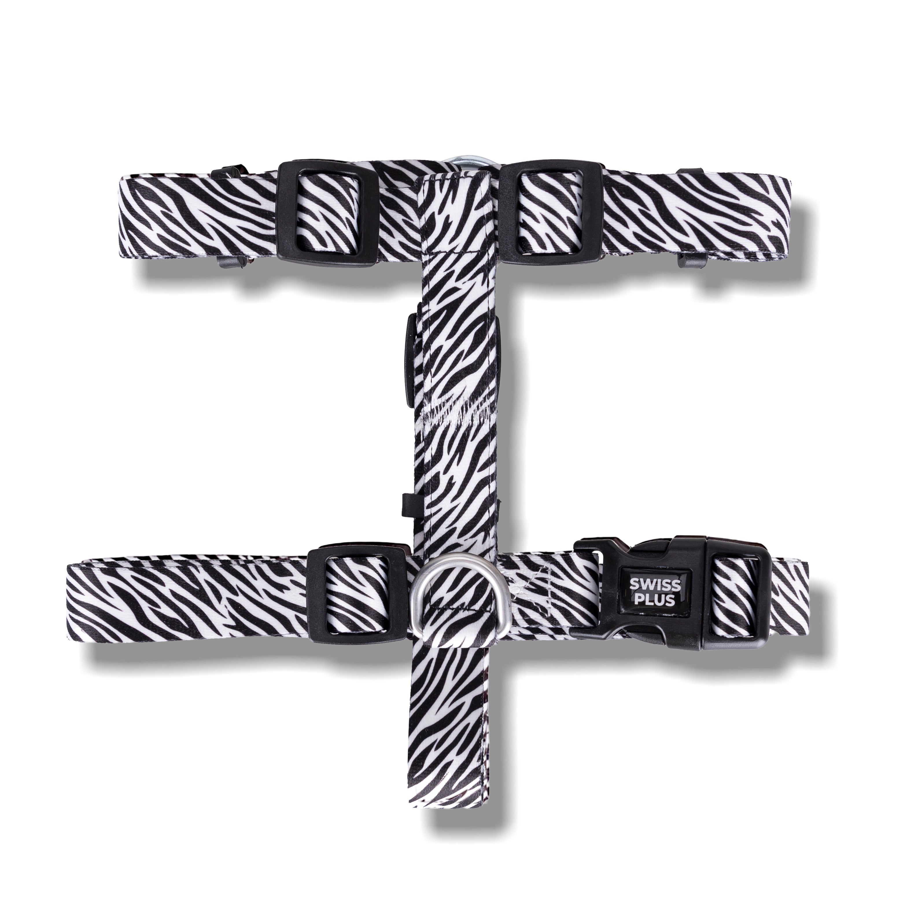 Swissplus Urban Paws Zebra Black Geri Dönüştürülmüş H-Tipi Köpek Göğüs Tasması-S