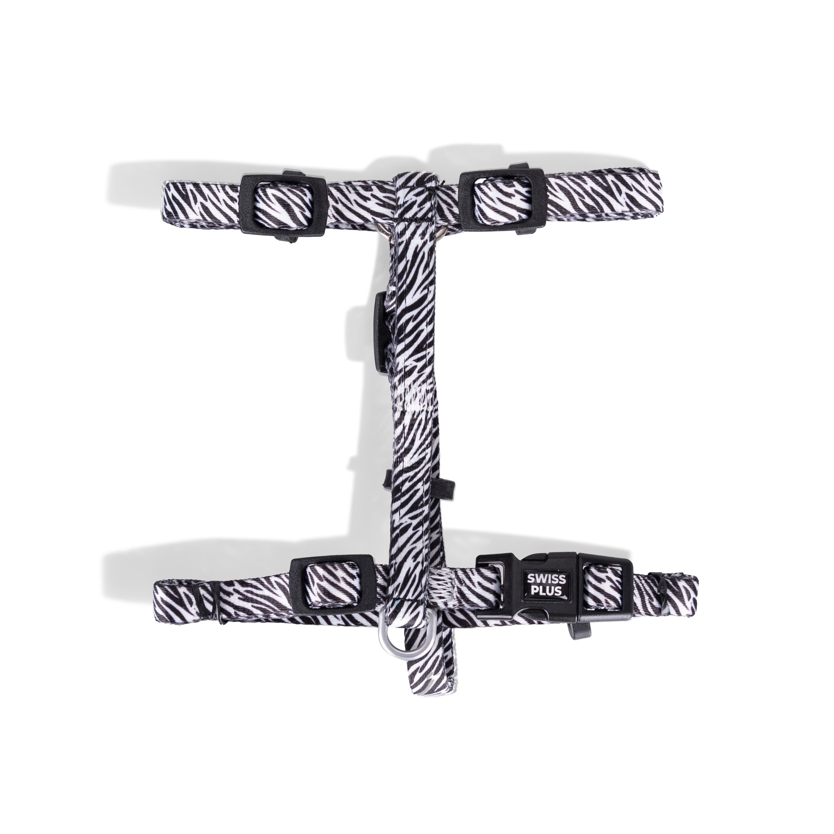 Swissplus Urban Paws Zebra Black Geri Dönüştürülmüş H-Tipi Köpek Göğüs Tasması-Xs