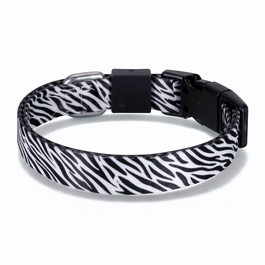 Swissplus Urban Paws Zebra Noir Recycled Köpek Tasması - 15 Mm