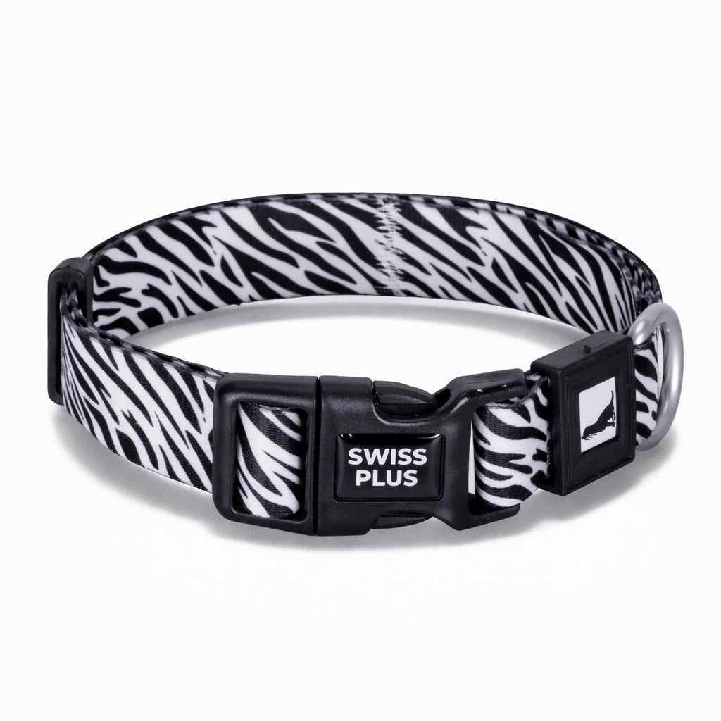 Swissplus Urban Paws Zebra Noir Recycled Köpek Tasması - 20 Mm