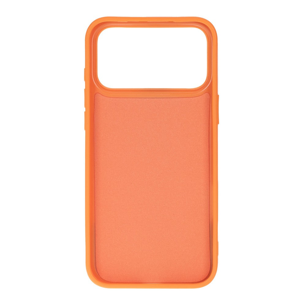 Tiara Orange Crystal Heart Iphone 17 Pro Max Taşlı Telefon Kılıfı