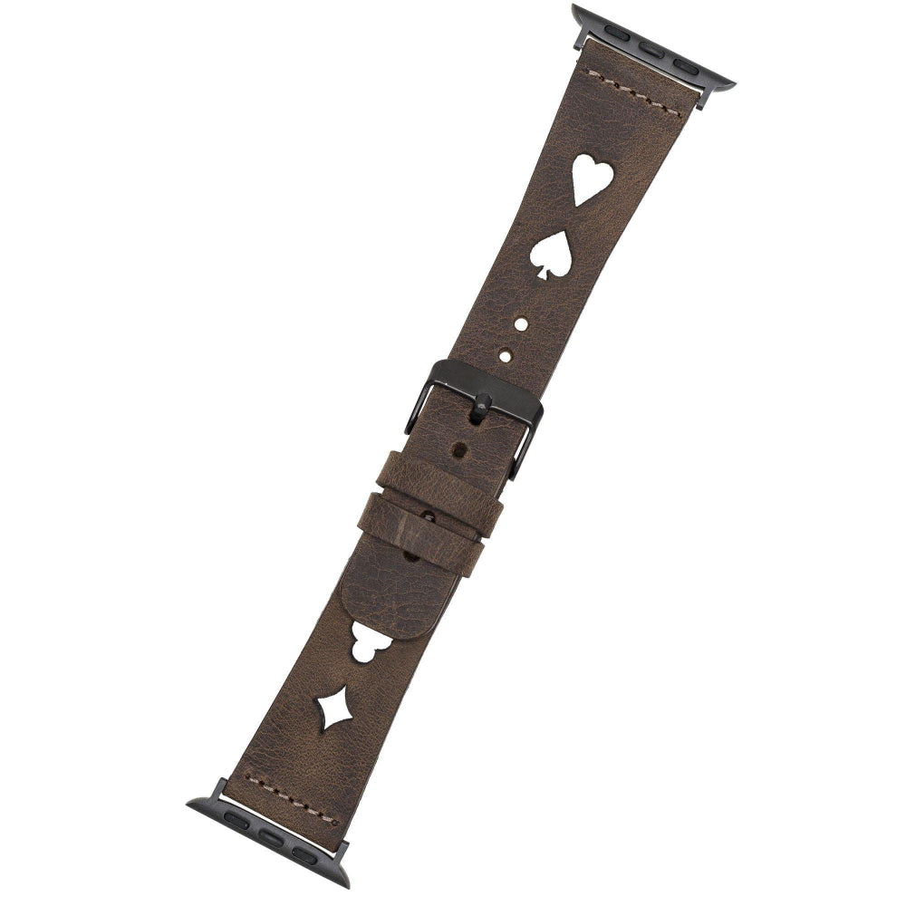 Valais Espresso Brown Leather Apple Watch Kordon-44/45/46/49Mm