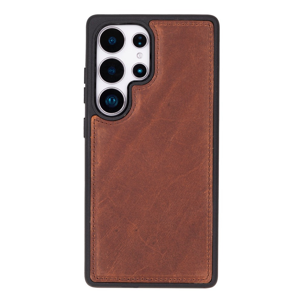 Valeno Heritage Saddle Deri Wallet Case Samsung Galaxy S25 Ultra (6.9") | Manyetik Ayrılabilir Cüzdanlı Telefon Kılıfı