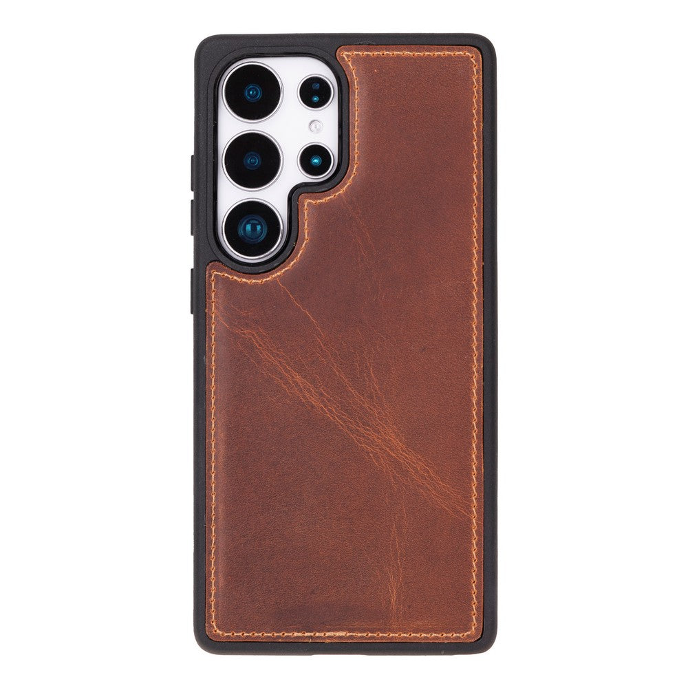 Valeno Mocca Deri Wallet Case Samsung Galaxy S25 Ultra (6.9") | Manyetik Ayrılabilir Cüzdanlı Telefon Kılıfı