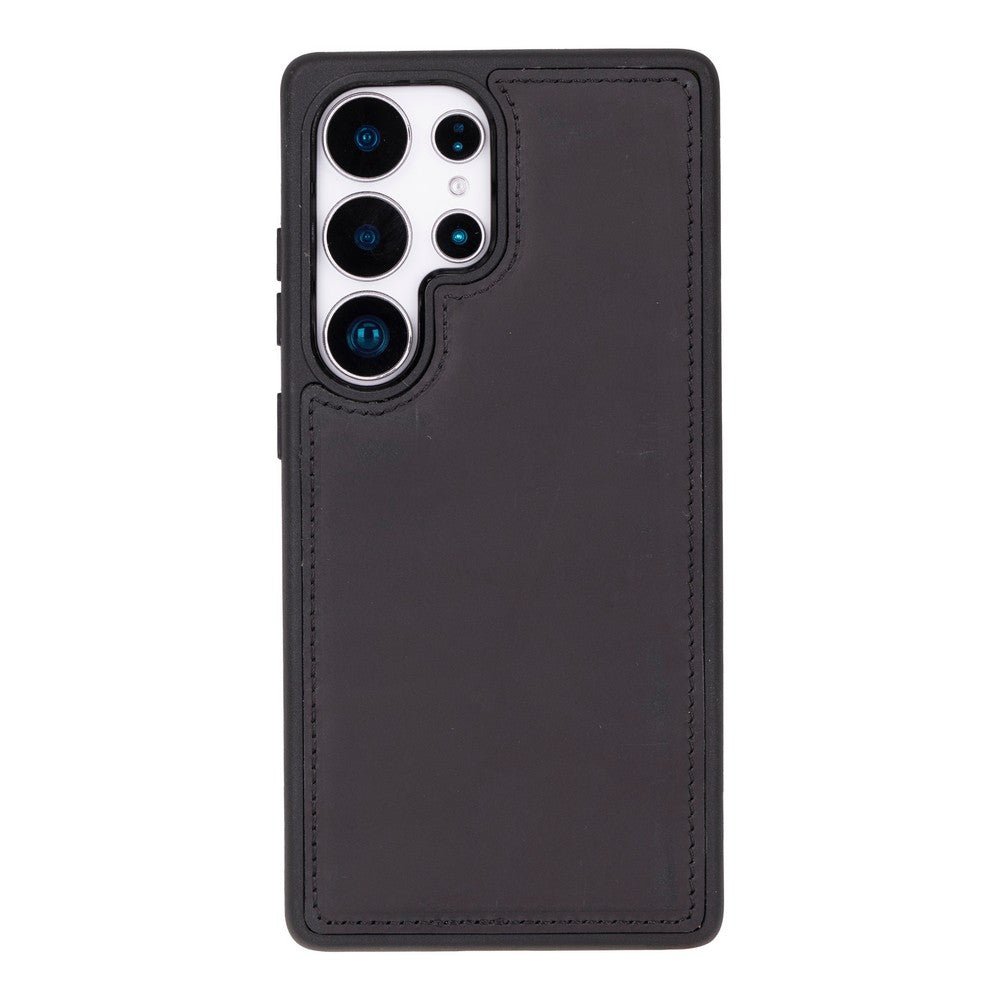 Valeno Onyx Black Deri Wallet Case Samsung Galaxy S25 Ultra (6.9") | Manyetik Ayrılabilir Cüzdanlı Telefon Kılıfı