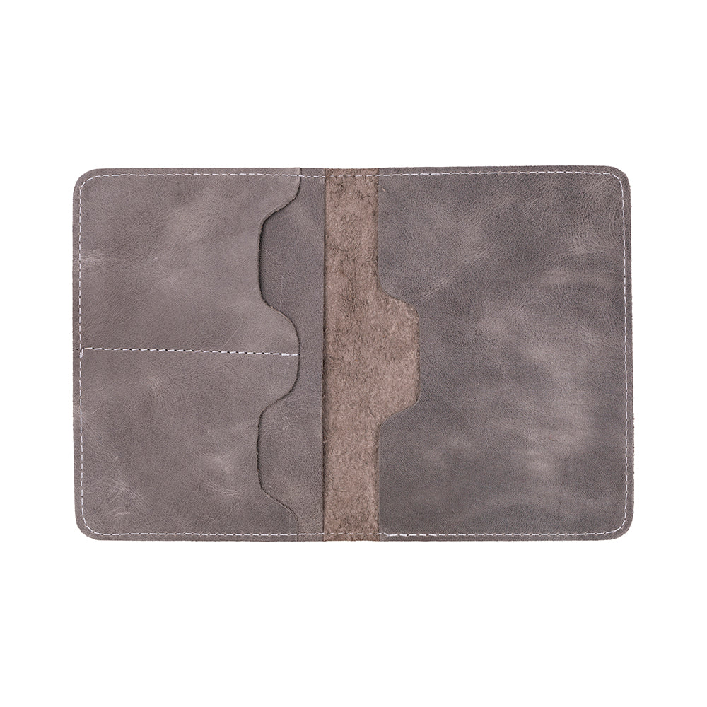 Bloominbag-Viaggio Voyager Gray Chic Deri Pasaport Ve Kart Kılıfı-4-Milagron.com