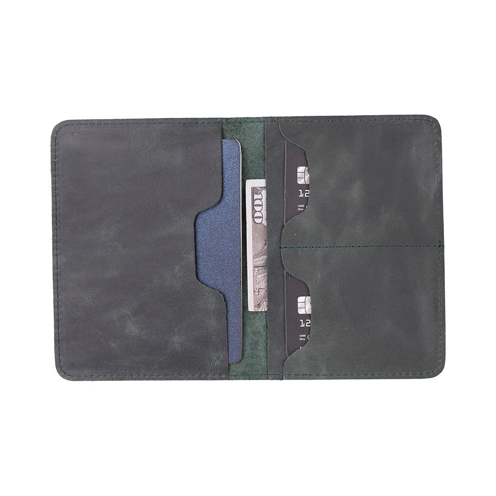 Bloominbag-Viaggio Voyager Hunter Green Chic Deri Pasaport Ve Kart Kılıfı-3-Milagron.com