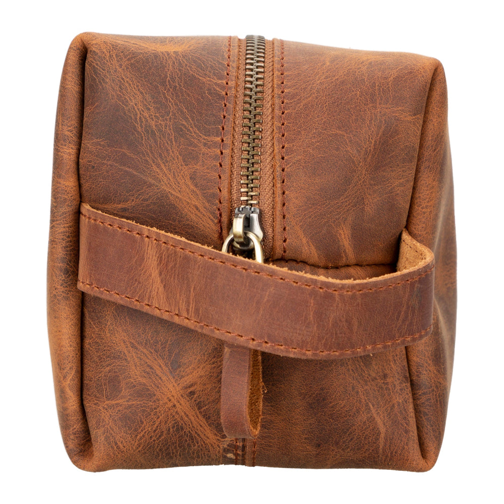 Voyage Burnt Orange Hakiki Deri Dopp Kit – X Large